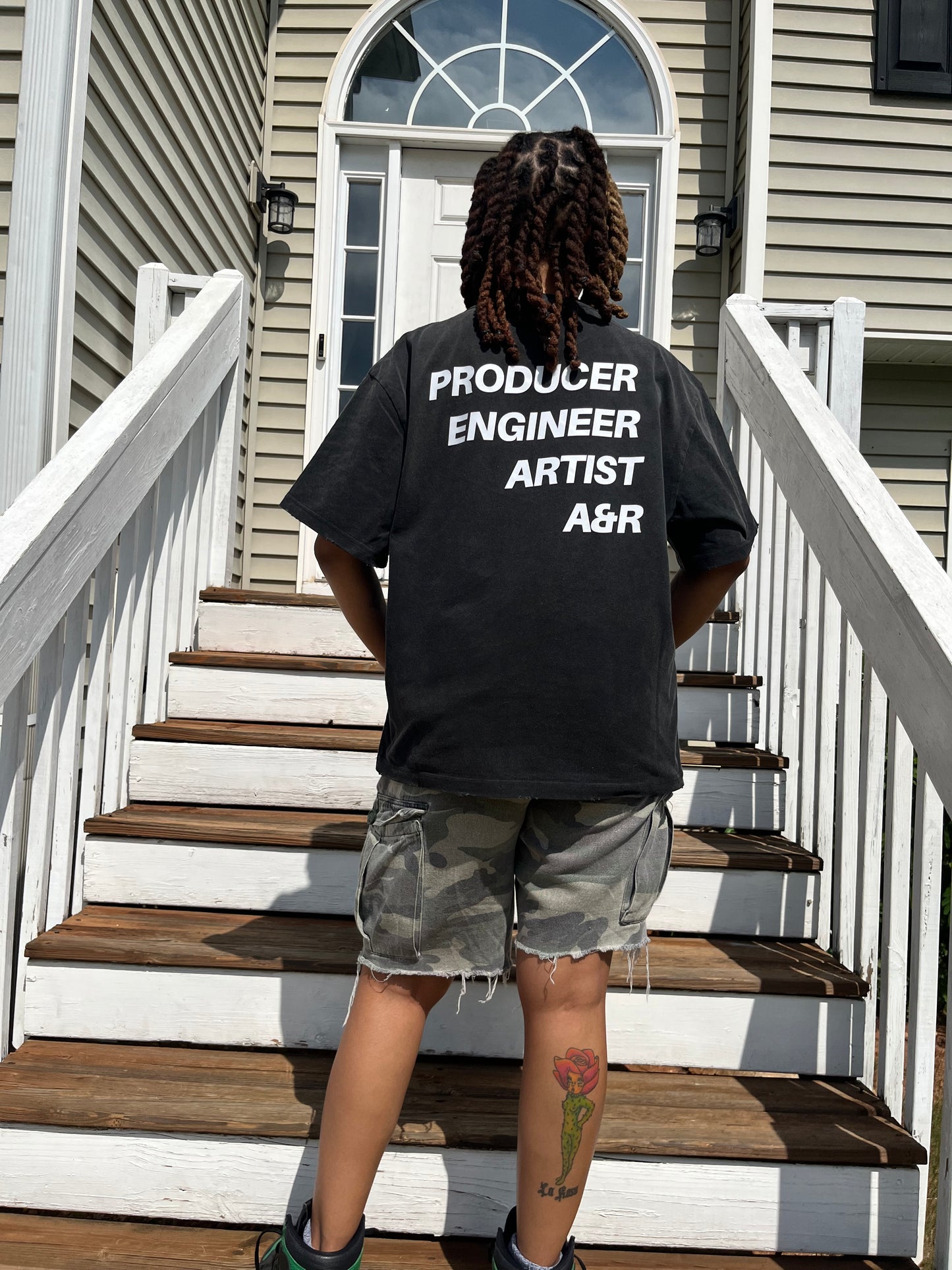 Music Sundried & Distressed Tee (HIGH QUALITY 100% COTTON