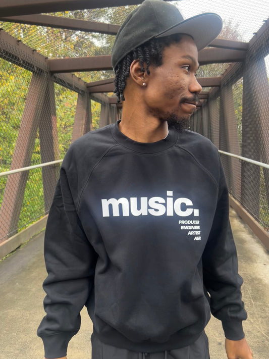 Music Crewneck (HIGH QUALITY 80% COTTON | 20% POLYESTER)