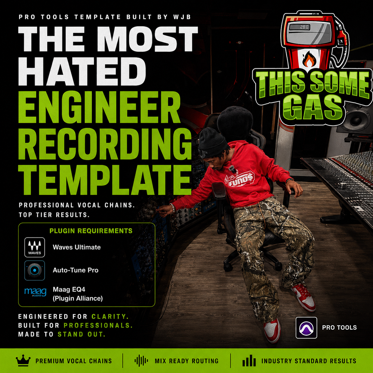 MOST HATED ENGINEER PREMIUM PRO TOOLS TEMPLATE (WAVES, AUTO TUNE, & MAAG EQ)